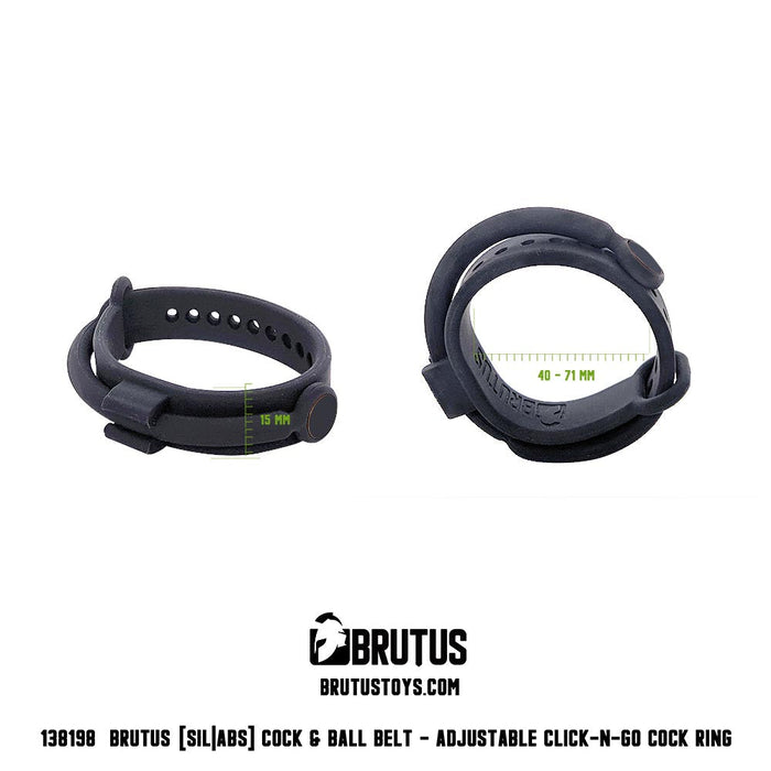 Brutus - Verstelbare Siliconen Cockring - Click-N-Go Adjustable Silicone Cockring-Erotiekvoordeel.nl