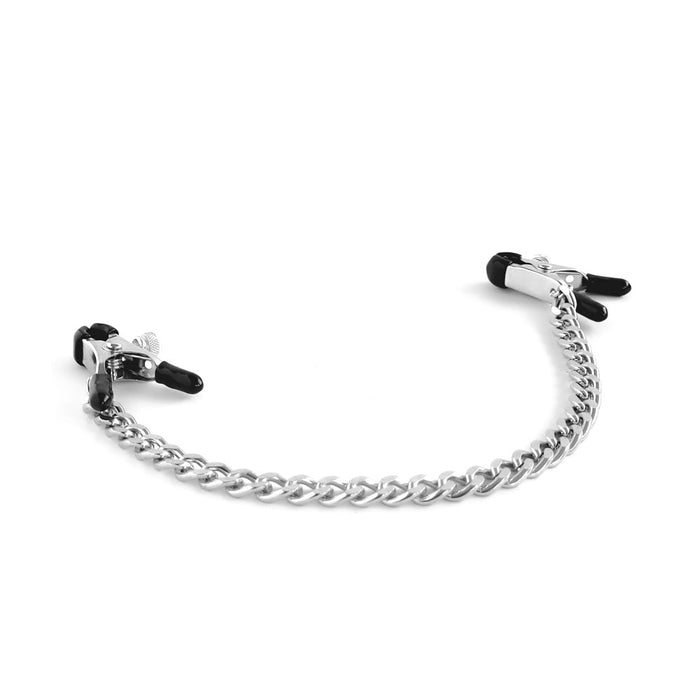 Brutus - Verstelbare Tepelklemmen met Ketting - Zilver - BITE Heavy Nipple Clamps Silver-Erotiekvoordeel.nl