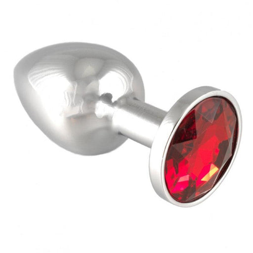 Rimba - Buttplug Klein Met Rood Kristal 3 x 7.3 cm-Erotiekvoordeel.nl