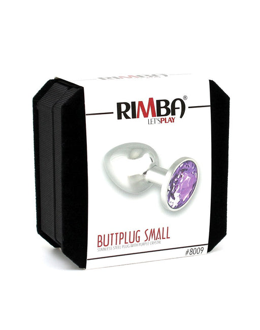 Rimba - Buttplug Klein Met Paars Sierkristal-Erotiekvoordeel.nl