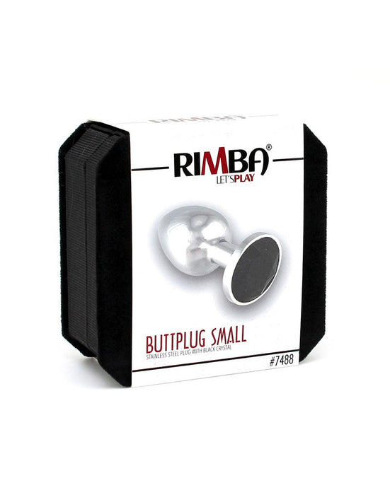 Rimba - Buttplug Klein Met Zwart Kristal 3 x 7.3 cm-Erotiekvoordeel.nl