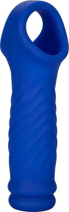 Calexotics - Admiral Liquid Silicone Wave Penis Sleeve - Blauw-Erotiekvoordeel.nl