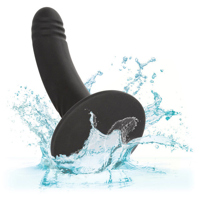 Calexotics - Boundless Ridged - Geribbelde Strap-on Anaal Plug met Zuignap - Siliconen - Twee Maten - Zwart-Erotiekvoordeel.nl