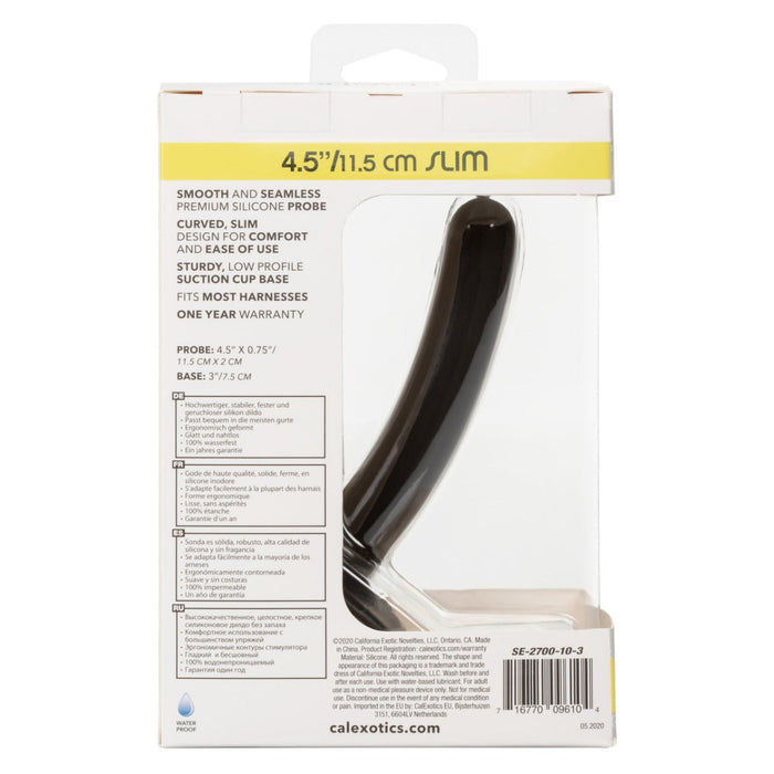 Calexotics - Boundless Slim - Dunne Strap-on Anaal Plug met Zuignap - Siliconen - 11,5 cm - Zwart-Erotiekvoordeel.nl