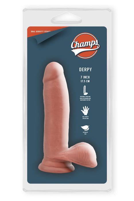 Champs - Derpy - Dual Density Dildo - 17.5 x 3,1 cm - Lichte Huidskleur-Erotiekvoordeel.nl