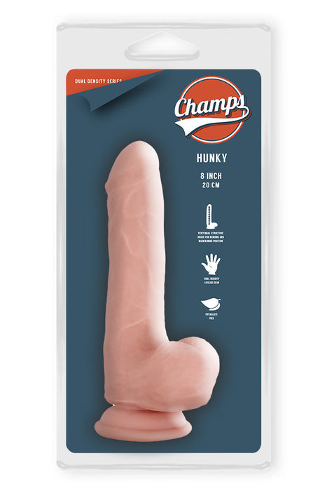 Champs - Hunky - Dual Density Dildo - 20 x 4 cm - Lichte Huidskleur-Erotiekvoordeel.nl