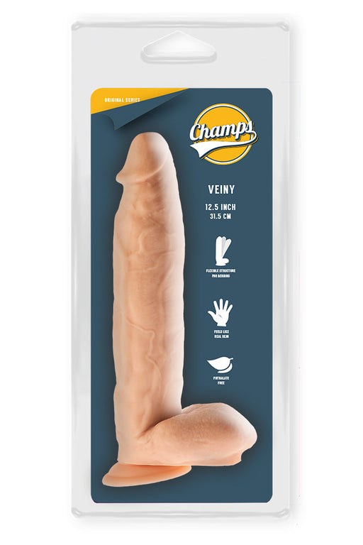 Champs - Veiny - Original Dildo - 31.5 x 6 cm - Lichte Huidskleur-Erotiekvoordeel.nl