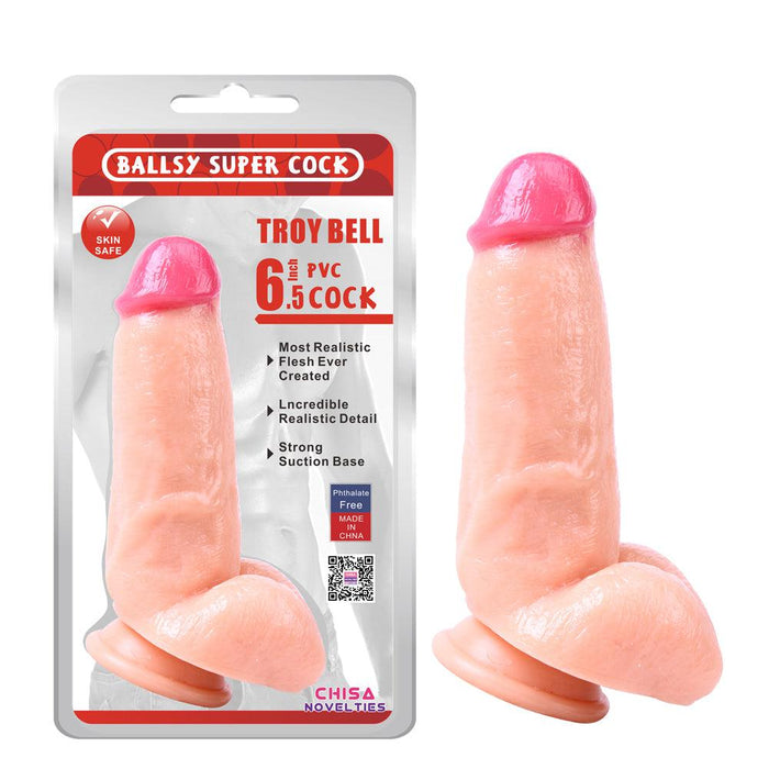 Chisa - Dildo Met Zuignap - Bell 16.5 cm x 4.6 cm - Lichte Huidskleur-Erotiekvoordeel.nl