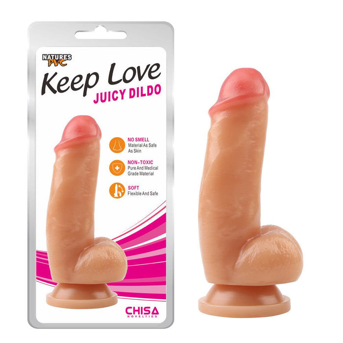 Chisa - Dildo Met Zuignap - Juicy 18.5 cm - Lichte Huidskleur-Erotiekvoordeel.nl