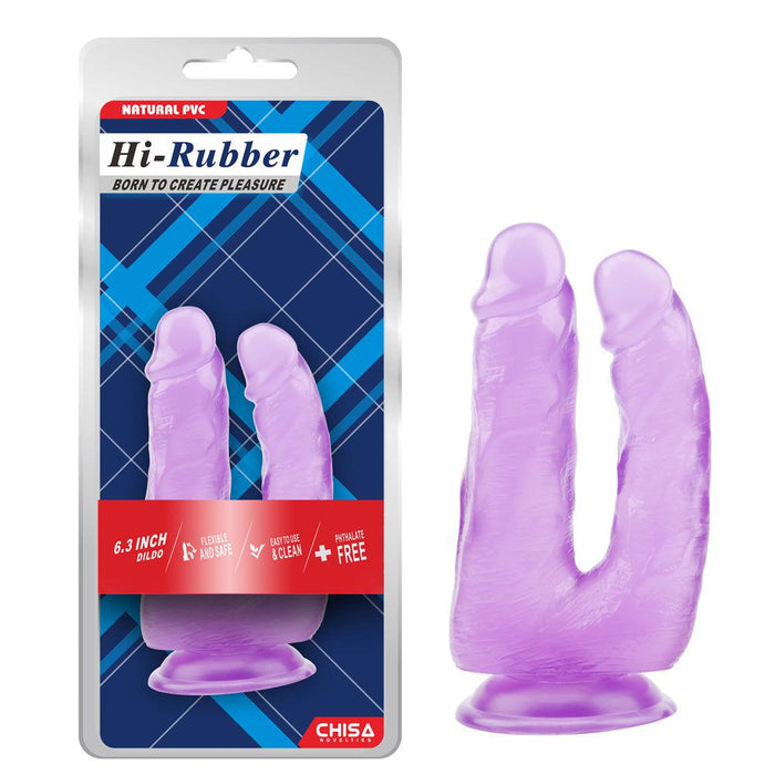 Chisa - Dubbele Penetratie Dildo 18 cm en 17 cm - Paars-Erotiekvoordeel.nl