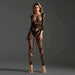 Cindylove - Bodystocking met Lange Mouwen - One size - Zwart-Erotiekvoordeel.nl