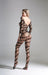 Cindylove - Catsuit - Bodystocking - Diagonale Strepen - One Size - Zwart-Erotiekvoordeel.nl