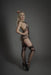 Cindylove - Chicken Wire Mesh Body met Jarretelkousen - One size - Zwart-Erotiekvoordeel.nl