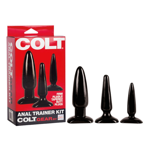 Colt - Anal Trainer Kit - Buttplug Set - 3 stuks - Zwart-Erotiekvoordeel.nl