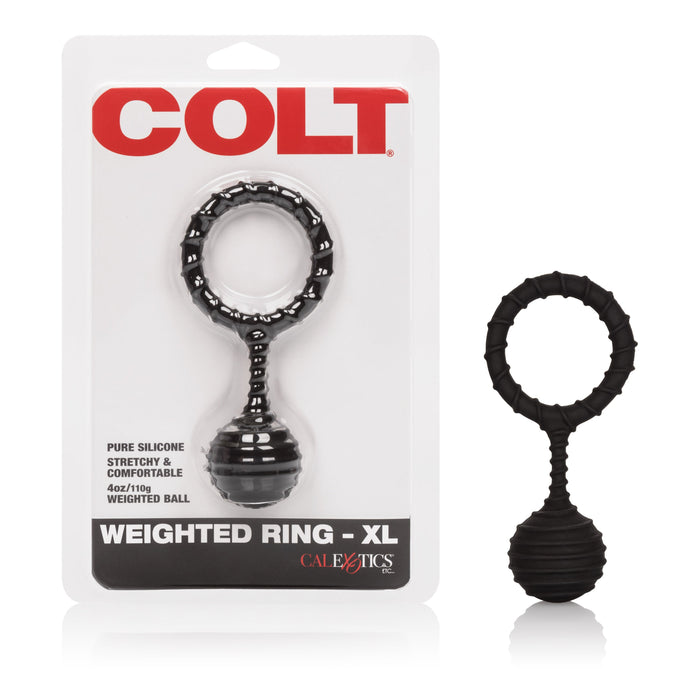 Colt - Cockring met Verzwaarde Bal - Zwart-Erotiekvoordeel.nl