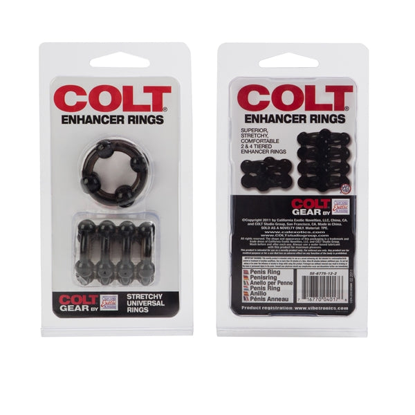 Colt - Enhancer Rings - Rekbare Cockringen Set - Rookgrijs-Erotiekvoordeel.nl