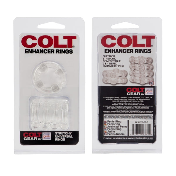 Colt - Enhancer Rings - Rekbare Cockringen Set - Transparant-Erotiekvoordeel.nl