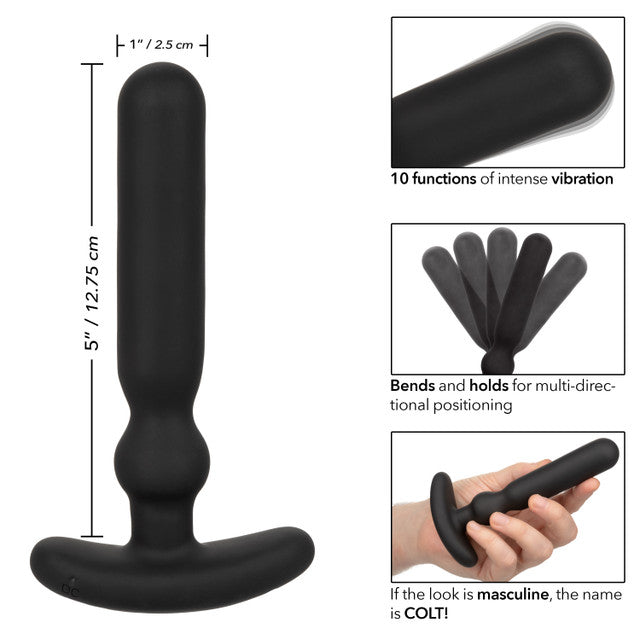 Colt - Oplaadbare Large Anal-T - Vibrerende Buttplug - Zwart-Erotiekvoordeel.nl