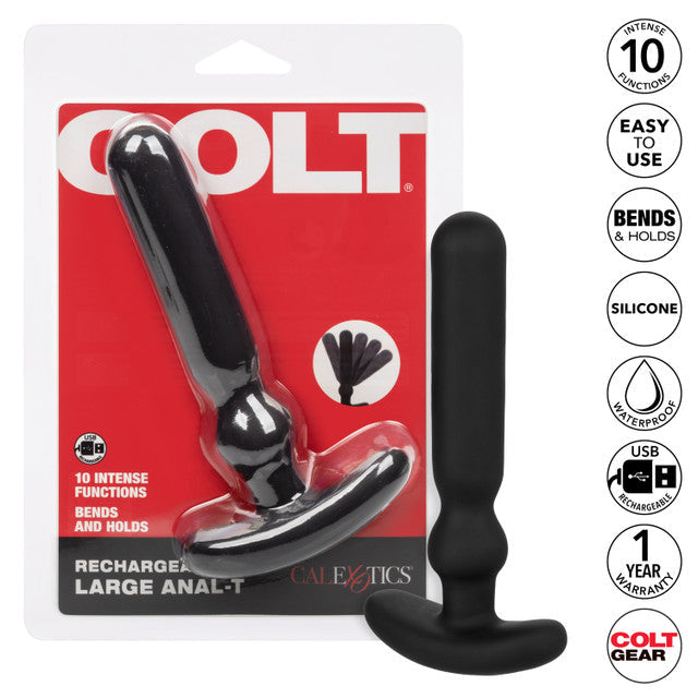 Colt - Oplaadbare Large Anal-T - Vibrerende Buttplug - Zwart-Erotiekvoordeel.nl