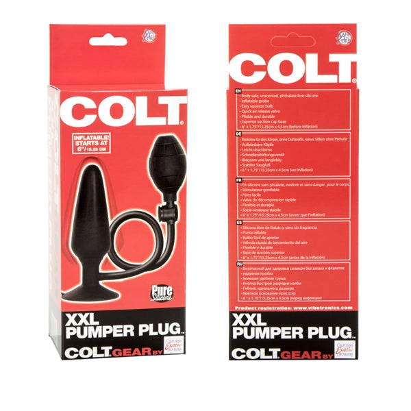 Colt - XXL Pumper Plug - Opblaasbare Buttplug - Zwart-Erotiekvoordeel.nl