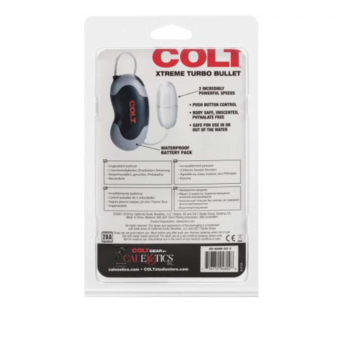 Colt - Xtreme Turbo Bullet Vibrator met Afstandsbediening - Zilver-Erotiekvoordeel.nl