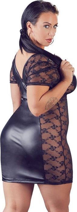 Cottelli Collection Lingerie Mini Lace Stocking Suspender Dress - Maat S / 75B-Erotiekvoordeel.nl