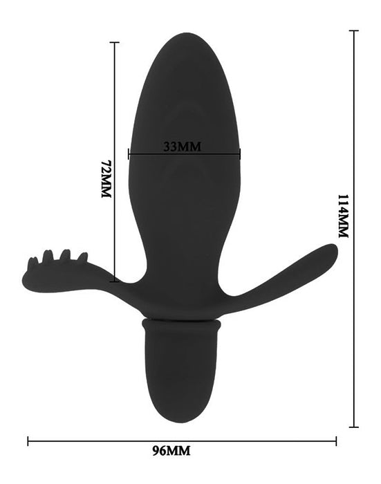 Crazy Bull - Vibrerende Buttplug Met Perineum Stimulator - Fitch-Erotiekvoordeel.nl