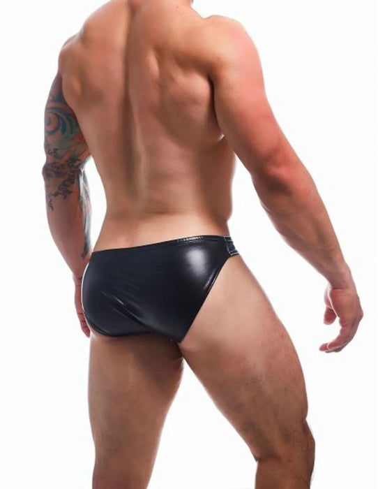 Cut 4 Men - Boost Bikini Brief - Leatherette - Zwart-Erotiekvoordeel.nl