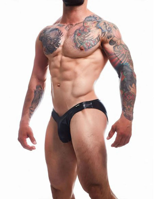 Cut 4 Men - Boost Bikini Brief - Leatherette - Zwart-Erotiekvoordeel.nl