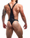 Cut 4 Men - Dungeon Harness - Leatherette - One Size - Zwart-Erotiekvoordeel.nl