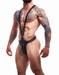 Cut 4 Men - Dungeon Harness - Leatherette - One Size - Zwart-Erotiekvoordeel.nl