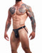 Cut 4 Men - Ergonomic Jockstrap - Leatherette - Zwart-Erotiekvoordeel.nl