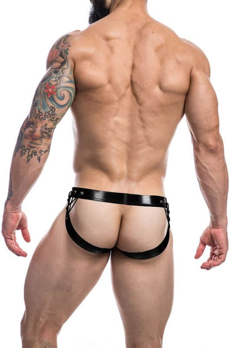 Cut4Men - Desire Jockstrap Leatherette - Zwart-Erotiekvoordeel.nl