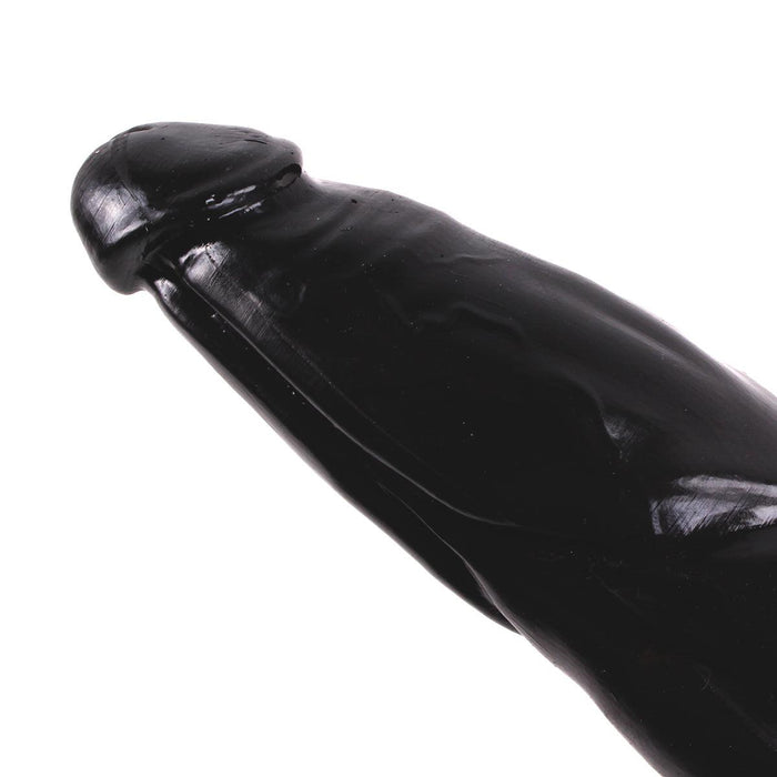 Dark Crystal - Anaal Dildo Met Extra Zware Voet - 20 x 7.5 cm - No. 61 - Zwart-Erotiekvoordeel.nl