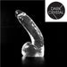 Dark Crystal - Dildo Met Balzak - 28 x 6,7 cm - Transparant-Erotiekvoordeel.nl