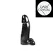 Dark Crystal - Dildo Met noppen - 21 x 6 cm - Zwart-Erotiekvoordeel.nl