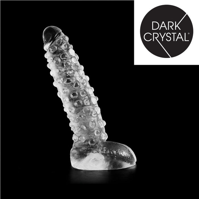 Dark Crystal - Geribbelde Dildo 26,5 x 6 cm - Transparant-Erotiekvoordeel.nl