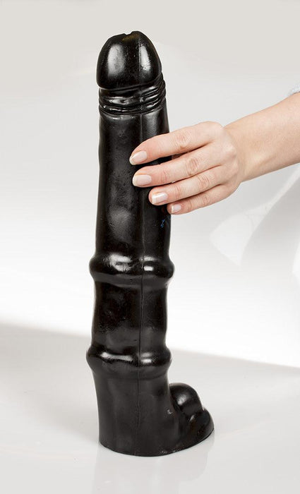 Dark Crystal - XXL Dildo - 36,5 x 7 cm - Zwart-Erotiekvoordeel.nl