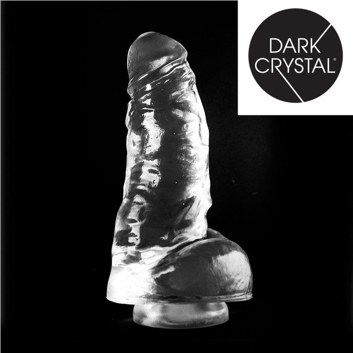 Dark Crystal - XXL Dildo Met Zuignap - 25,5 x 7,5 cm - Transparant-Erotiekvoordeel.nl