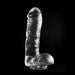 Dark Crystal - XXL Dildo Met Zuignap - 26 x 6 cm - Transparant-Erotiekvoordeel.nl