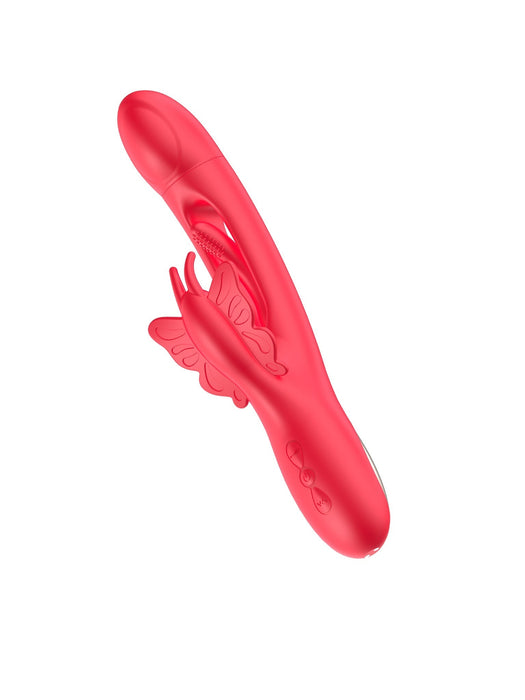 Delfi Toys - Butterfly Finger Tapping Tarzan Vibrator - Roze-Erotiekvoordeel.nl