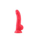 DeLuxe Pure Nature Neo Colours - Siliconen Dildo - 23 x 4.1 cm - Rood-Erotiekvoordeel.nl