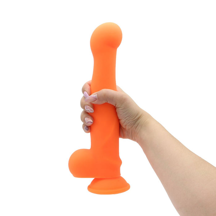 DeLuxe Pure Nature Neo Colours - Siliconen Dildo - 26.5 x 5.1 cm - Paars-Erotiekvoordeel.nl