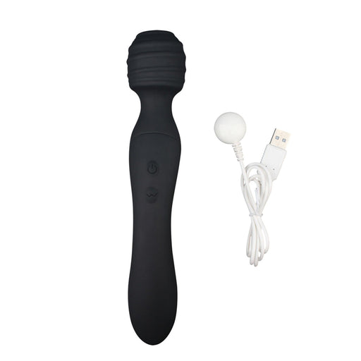 Didi - Dual-Ended Ultimate Wand Vibrator - Aan Twee Kanten te Gebruiken - Zwart-Erotiekvoordeel.nl