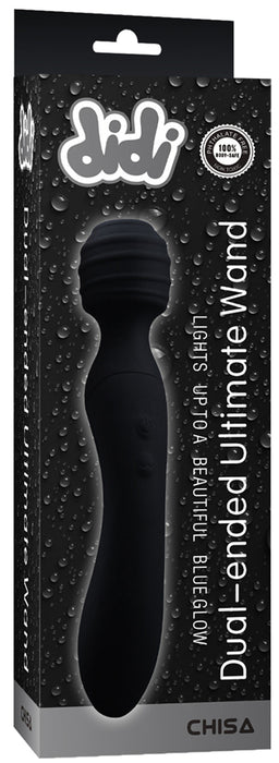 Didi - Dual-Ended Ultimate Wand Vibrator - Aan Twee Kanten te Gebruiken - Zwart-Erotiekvoordeel.nl