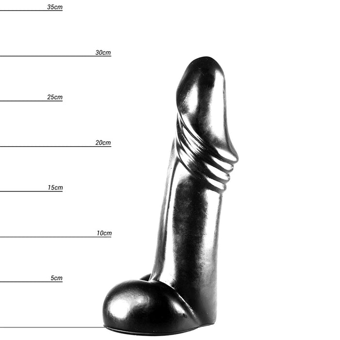 Dinoo - Dildo - Agili - 30 x 8 cm - Zwart-Erotiekvoordeel.nl