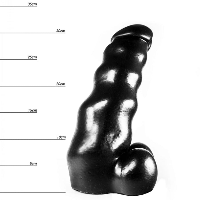 Dinoo - Dildo Itemirus - 32 x 11 cm - Zwart-Erotiekvoordeel.nl