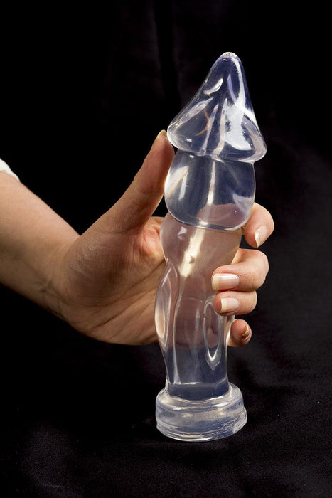 Dinoo - Dildo Liaxiornis 22 x 5,8 cm - Transparant-Erotiekvoordeel.nl