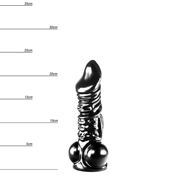 Dinoo - Dildo - Rhabdodon - 23 x 5,8 cm - Zwart-Erotiekvoordeel.nl