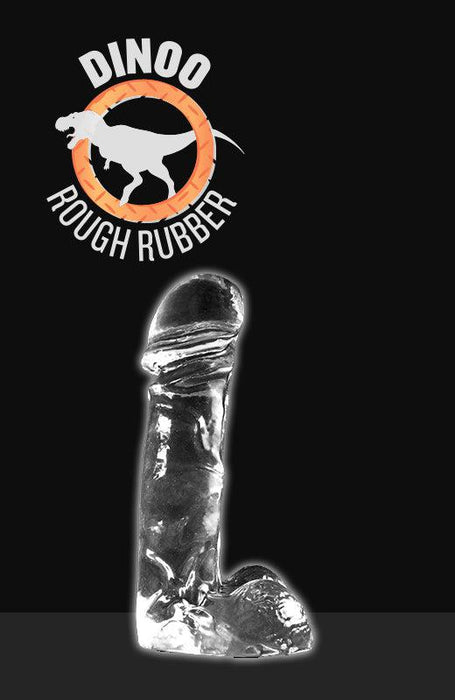 Dinoo - Dildo Met Balzak Raptor - 20,5 x 6,5 cm – Transparant-Erotiekvoordeel.nl